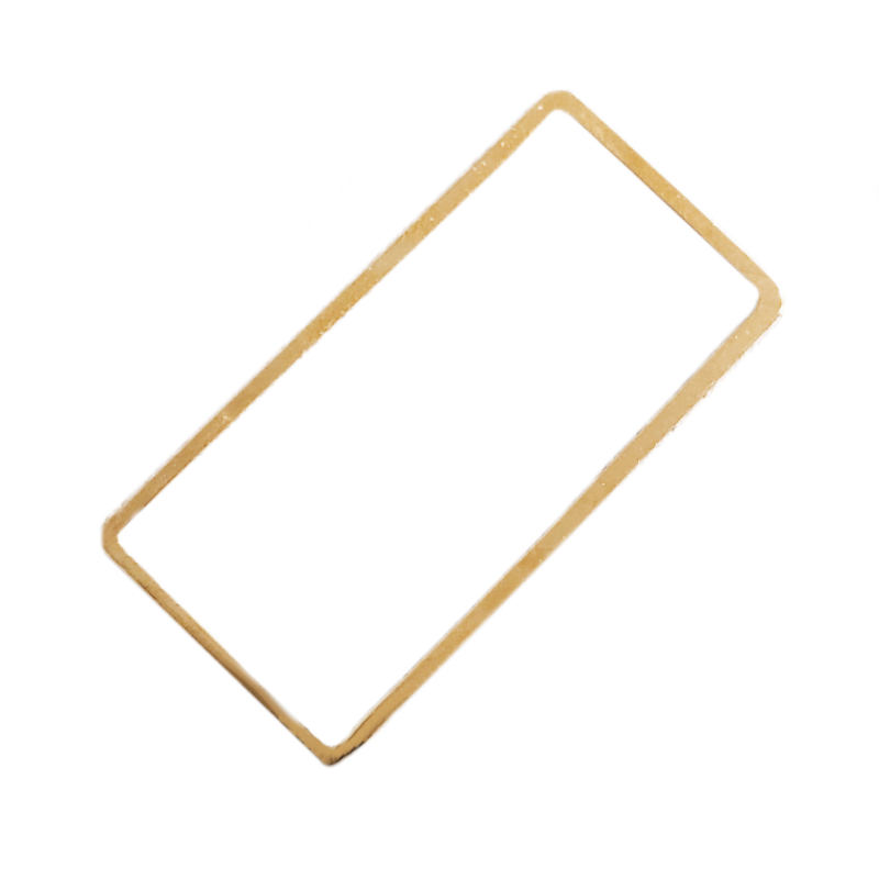 Metallelement Rechteck 15x30mm / roségold