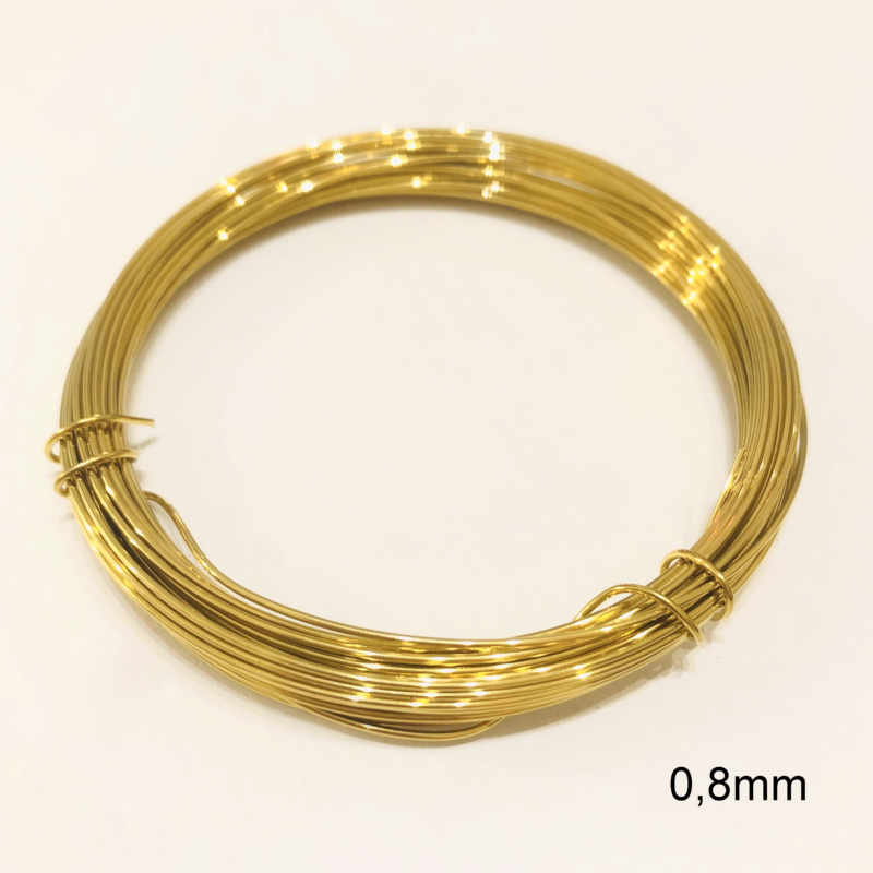 Draht mit Kupferkern 0,8mm / 6m - Gold