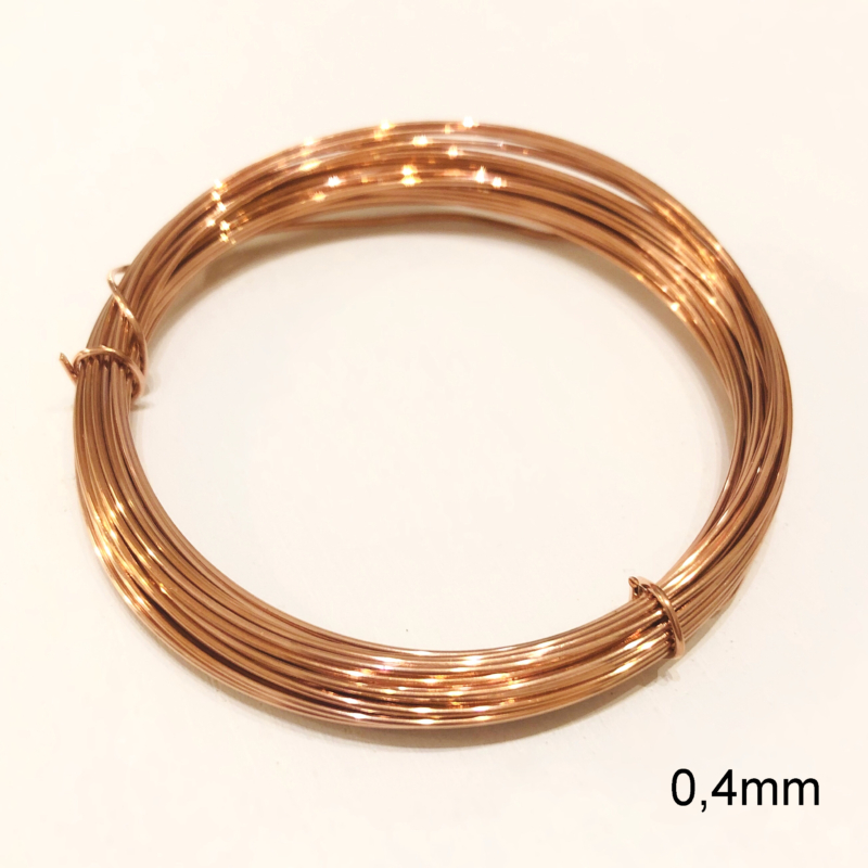 Draht mit Kupferkern 0,4mm / 20m - Rosé