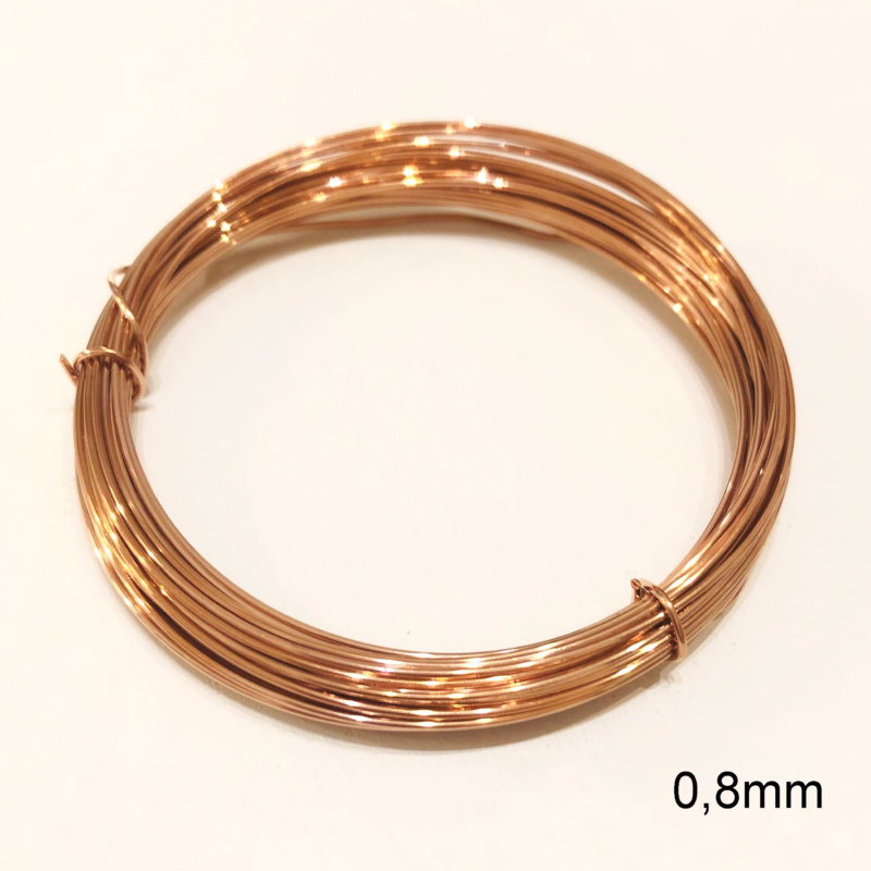 Draht mit Kupferkern 0,8mm / 6m - Rosé