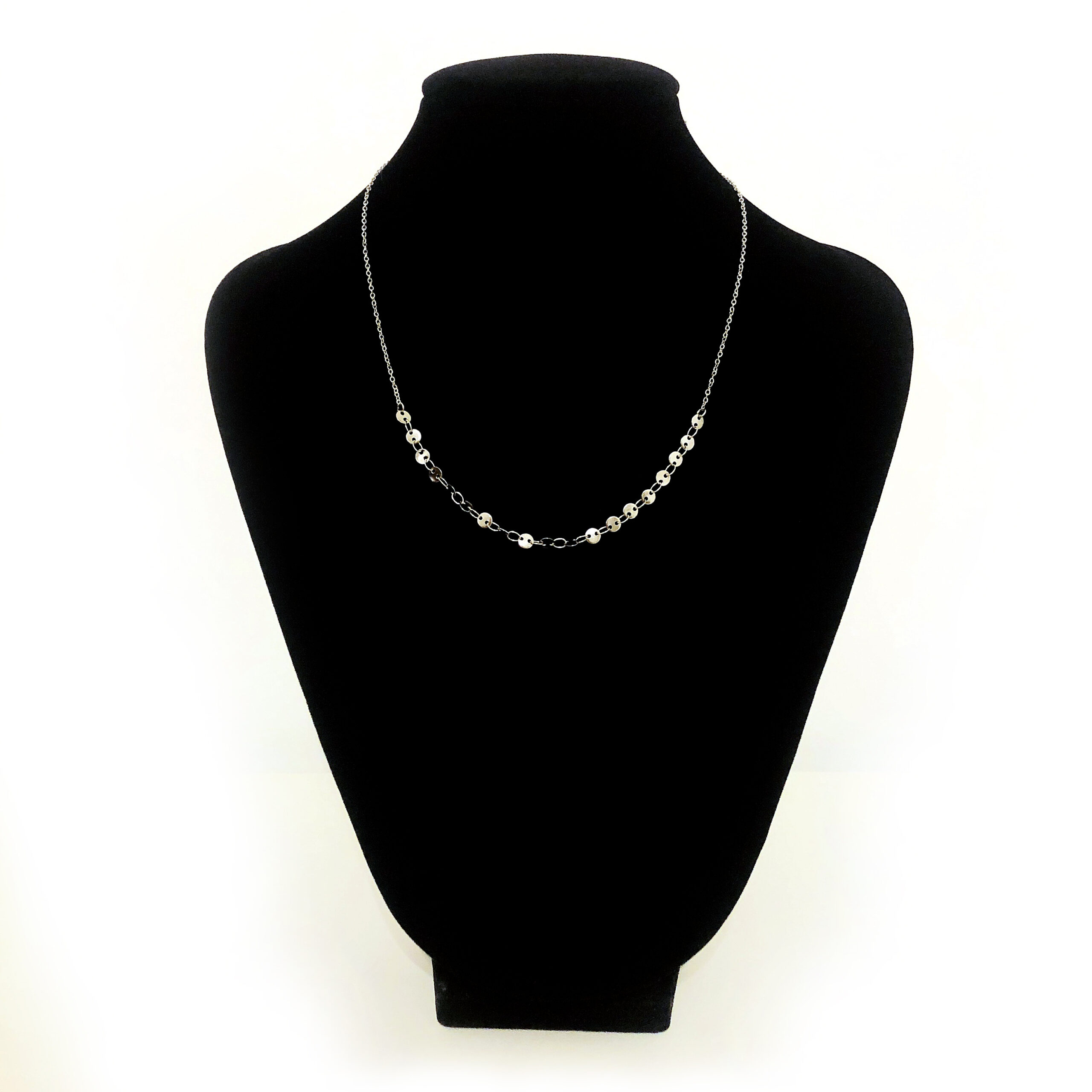 Stainless Steel Halskette "Coins" / Silber