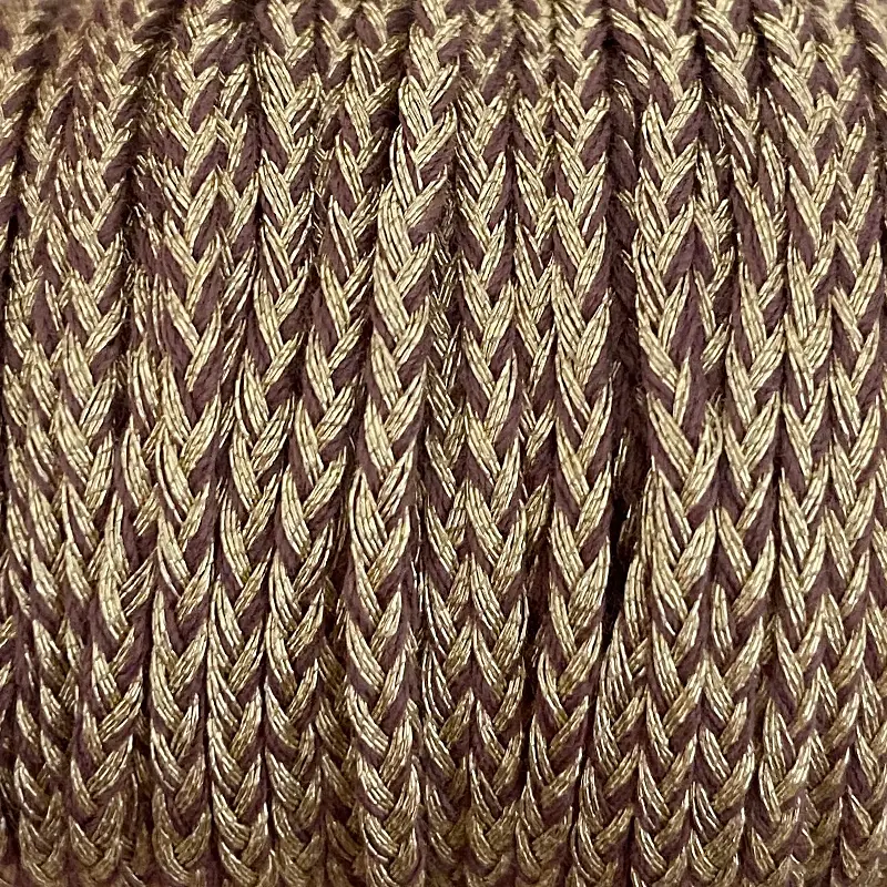 Geflochtenes Band Ø 2mm / Gold-lavender frost / 1m