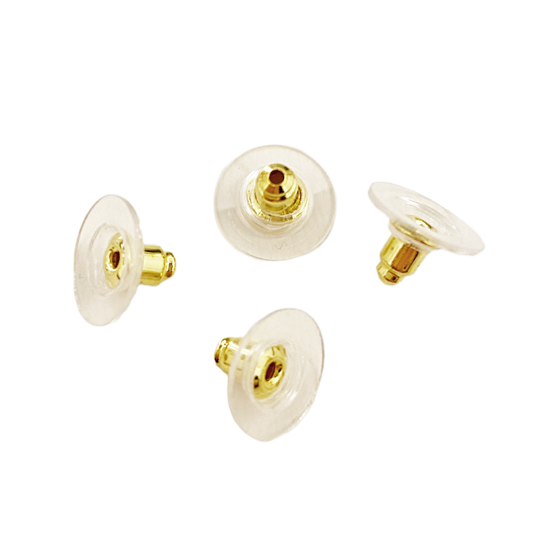 4 Stk. DQ Ohrstopper 10x6mm - gold