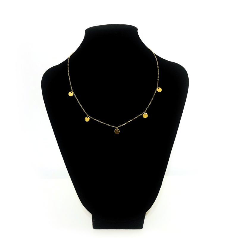 Stainless Steel Halskette "Coin" / Gold