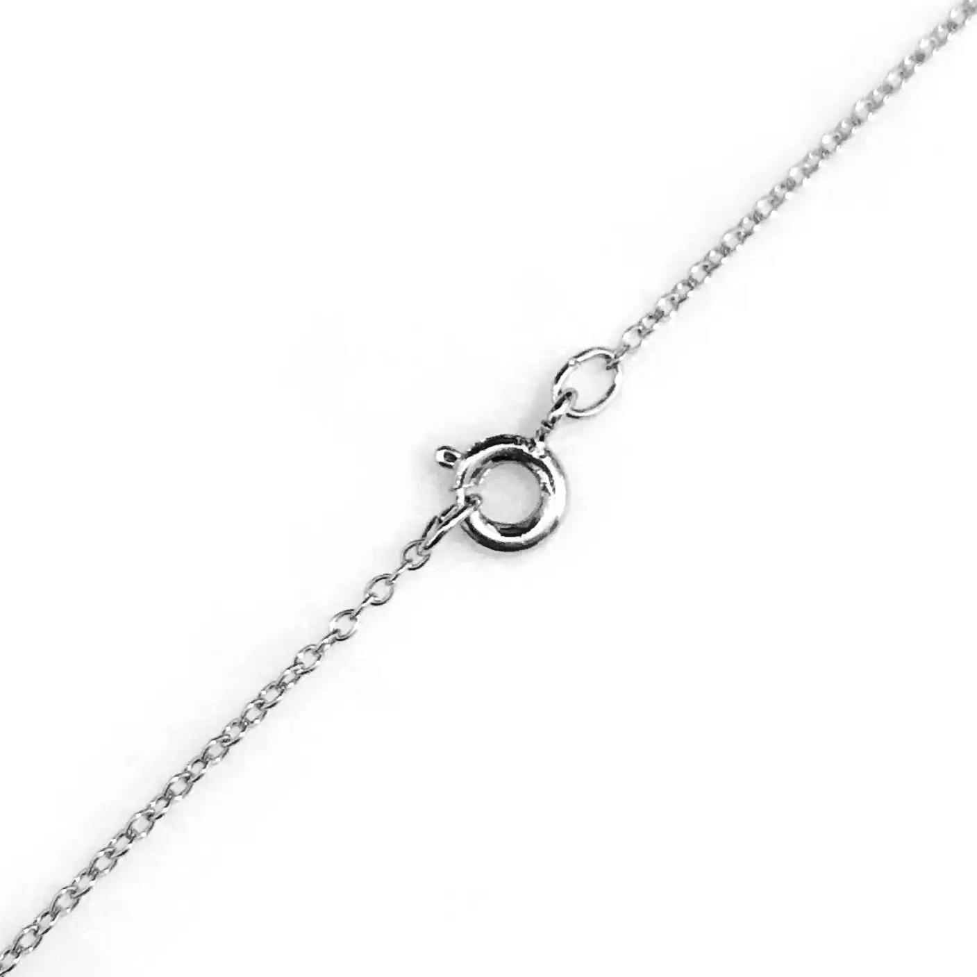 Feine Kette mit Verschluss 45cm - silber rhodiniert