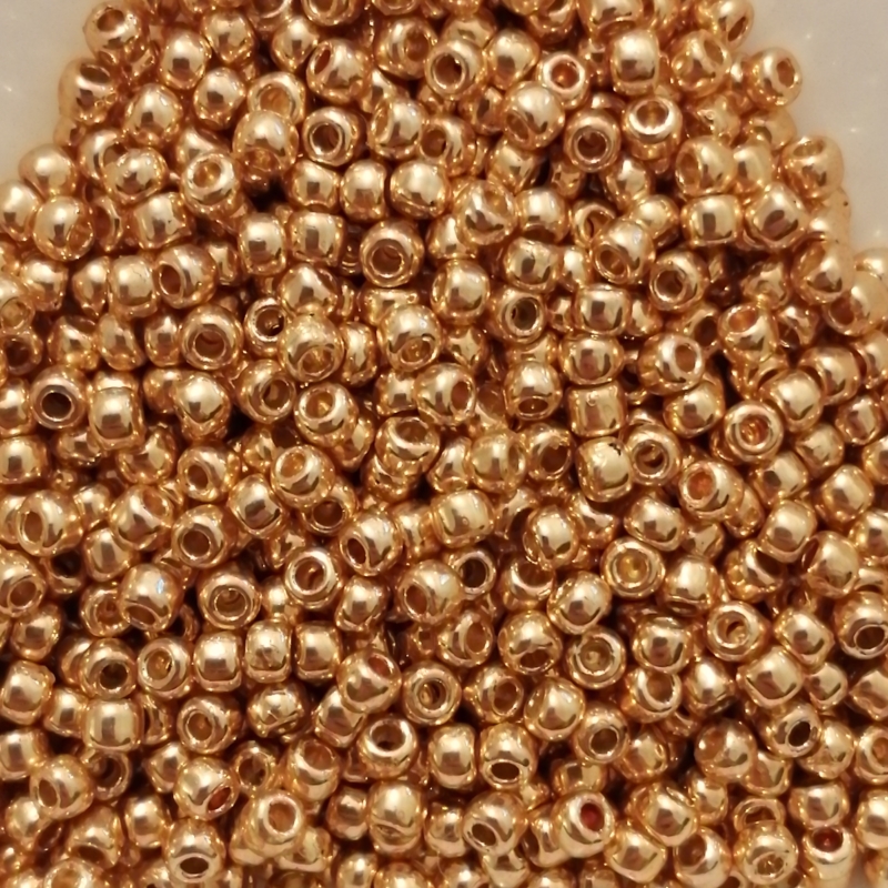 Toho Rocailles 15/0 - 1,5 mm - 5g - Farbe: PF551 Galvanized Rose Gold
