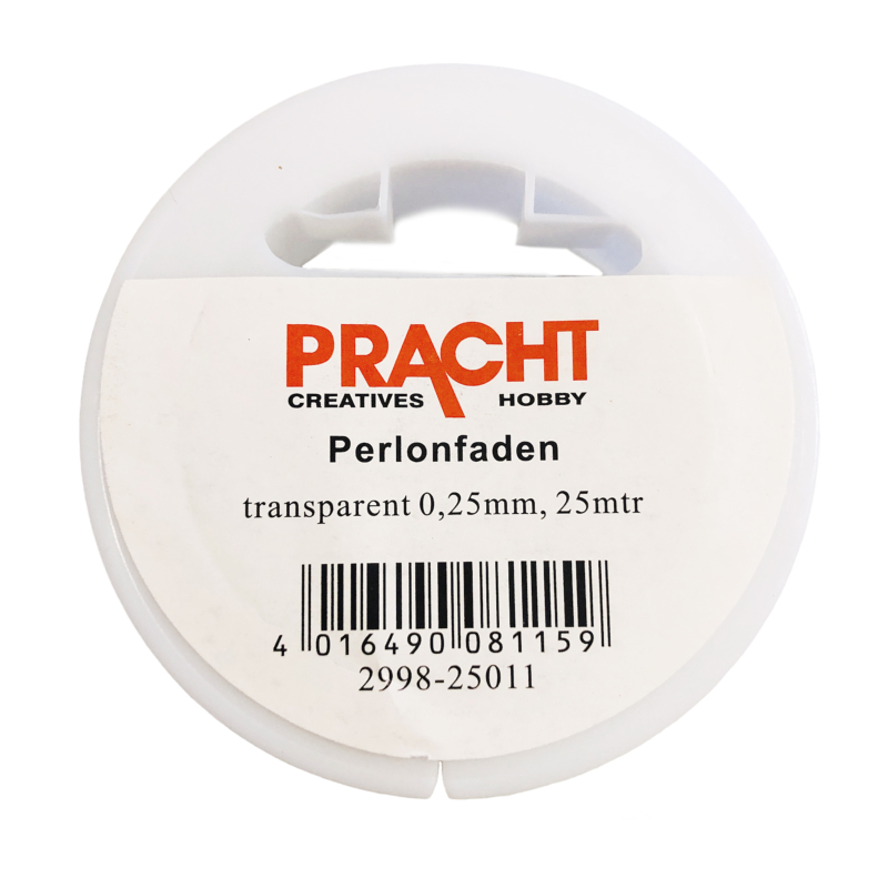 Perlonfaden 0,25mm transparent - 25m