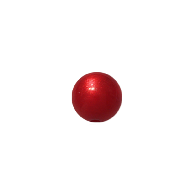 Polaris Perle 8mm / rund - Rot glänzend