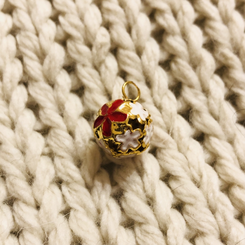 XMAS Weihnachtsschelle 14mm / Rot gold