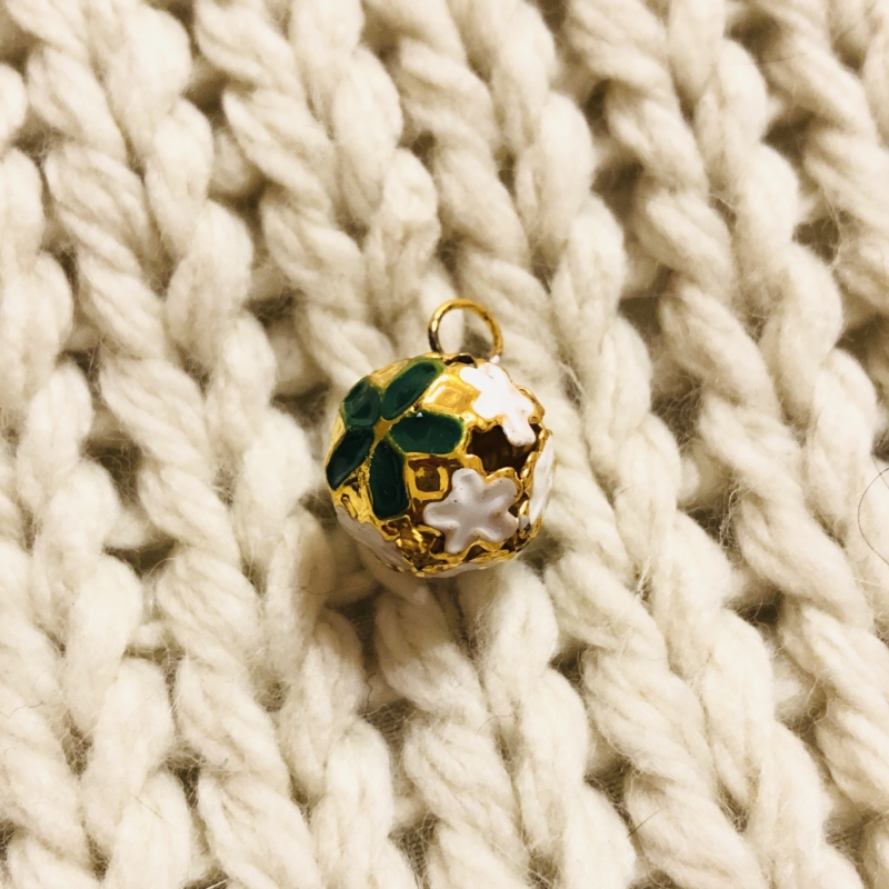 XMAS Weihnachtsschelle 14mm / Grün gold