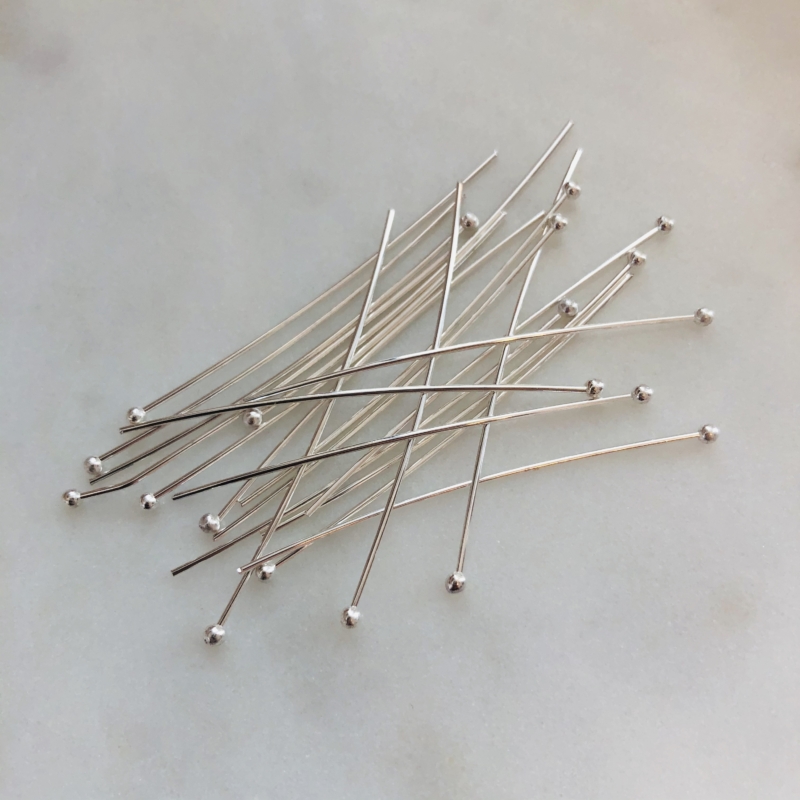 20 Stk. HQ Nietstifte mit rundem Kopf / 0,7x45mm Silber