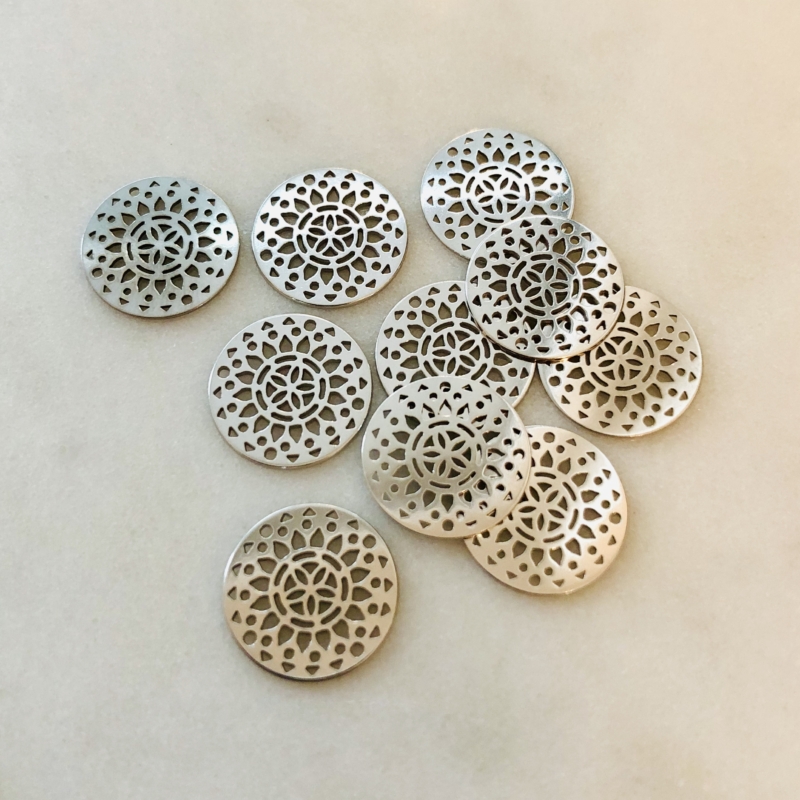 925 Silber Zwischenstück Blume ⌀ 10mm