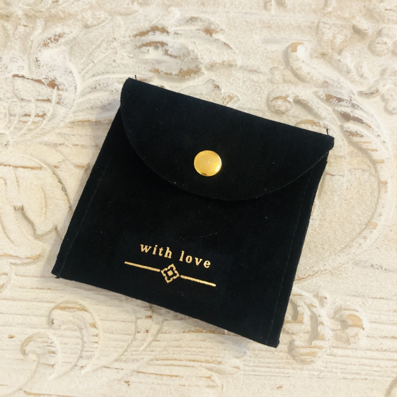 Schmuckbeutel "with love" Black-gold