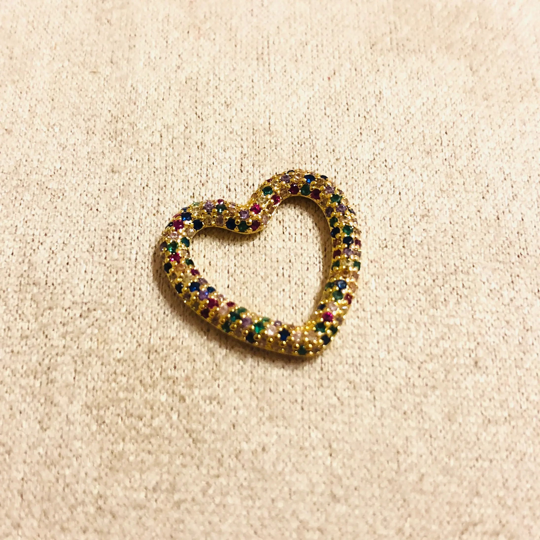 Zirkonia Zwischenstück Gold