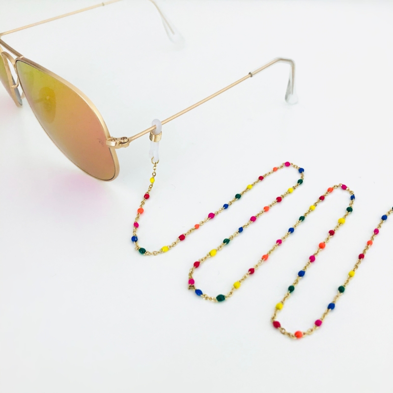 Stainless Steel - Sonnenbrillen Kette / Gold-bunt