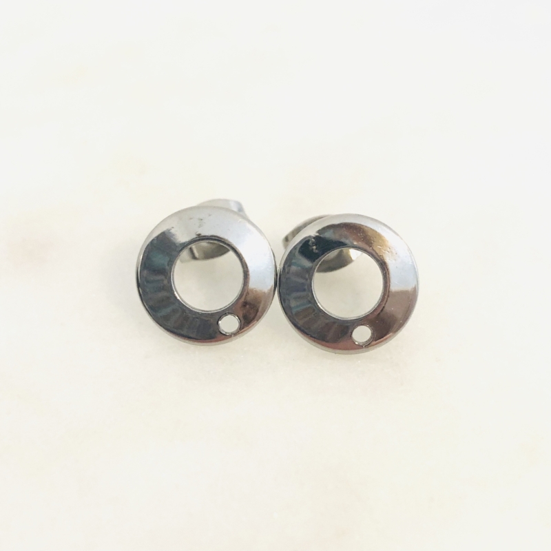 Stainless Steel - Edelstahl Ohrstecker Kreis 10mm