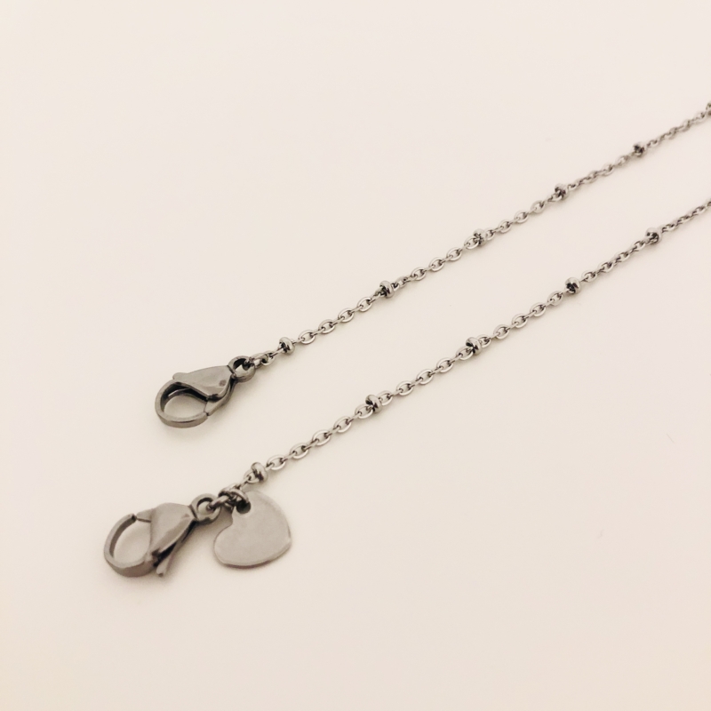 HEART Mask Chain - silber