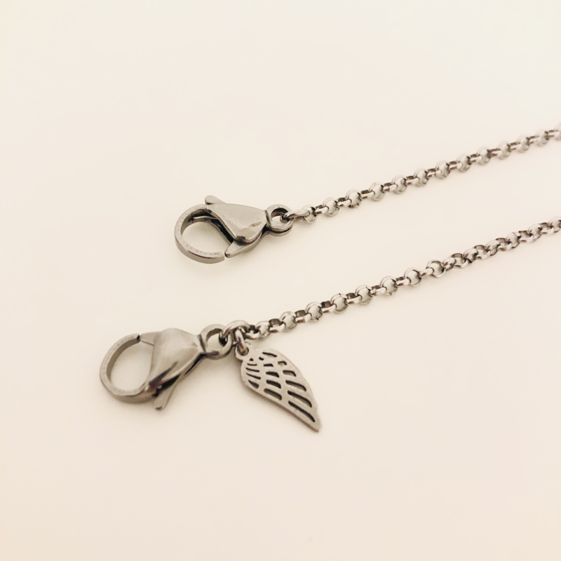 WING Mask Chain - silber