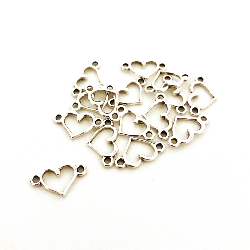 Anhänger Metall DQ Zwischenstück Valentine's Silber