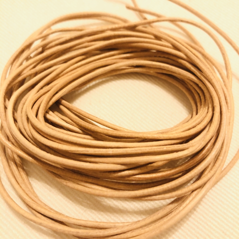1m Lederband 1,2mm natur