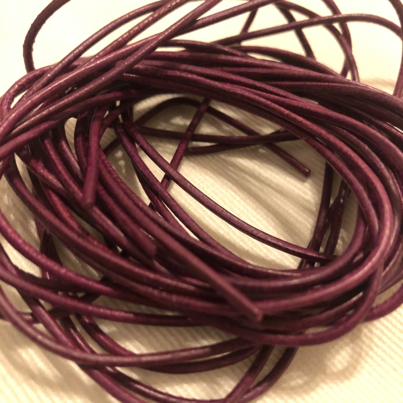 1m Lederband 1,2mm fuchsia