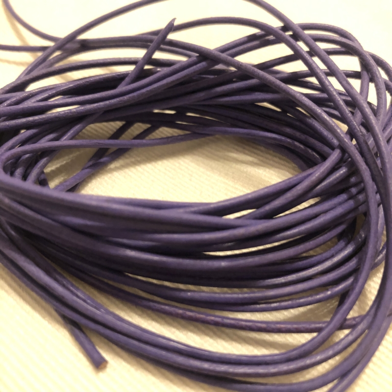 1m Lederband 1,2mm flieder
