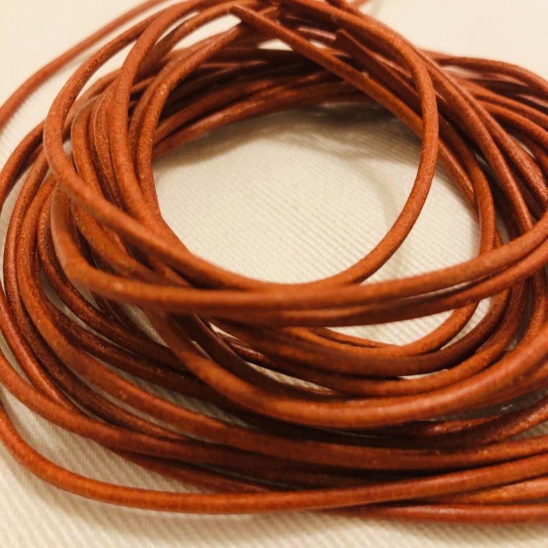1m Lederband 2mm orange