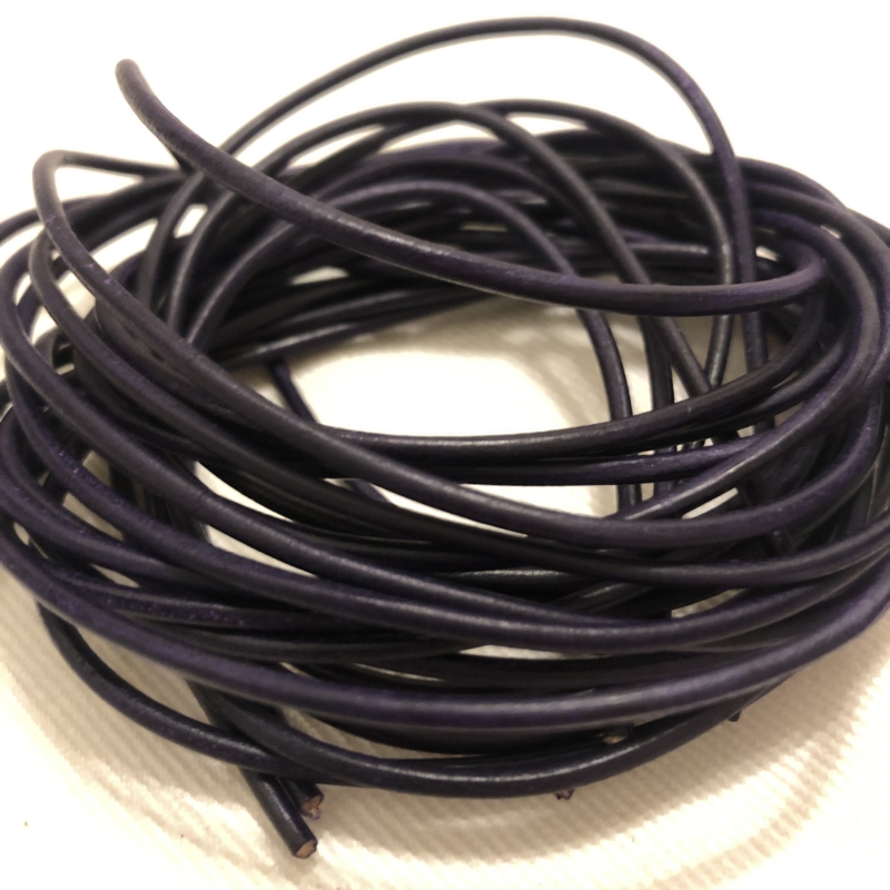 1m Lederband 2mm violett