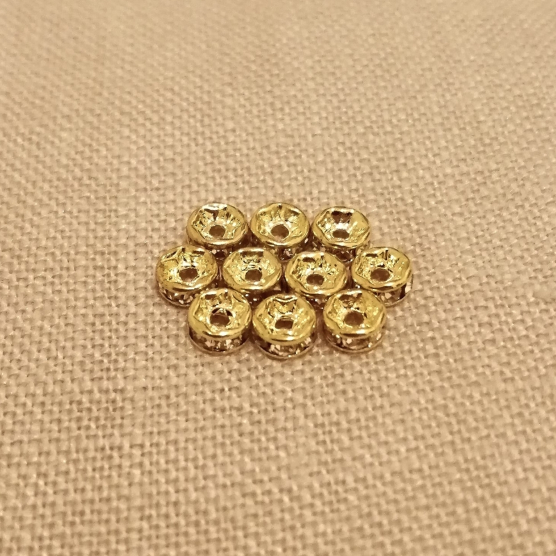 Mini Strass Rondell Ø 4mm - gold