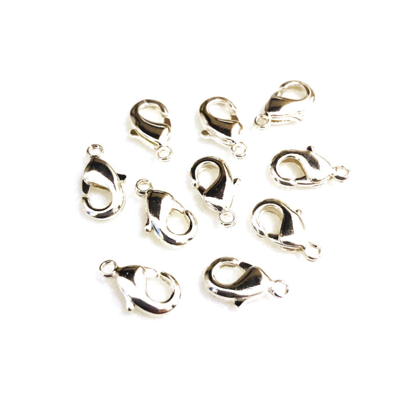 10 Stk. High Quality Karabiner silberfarbig 10mm