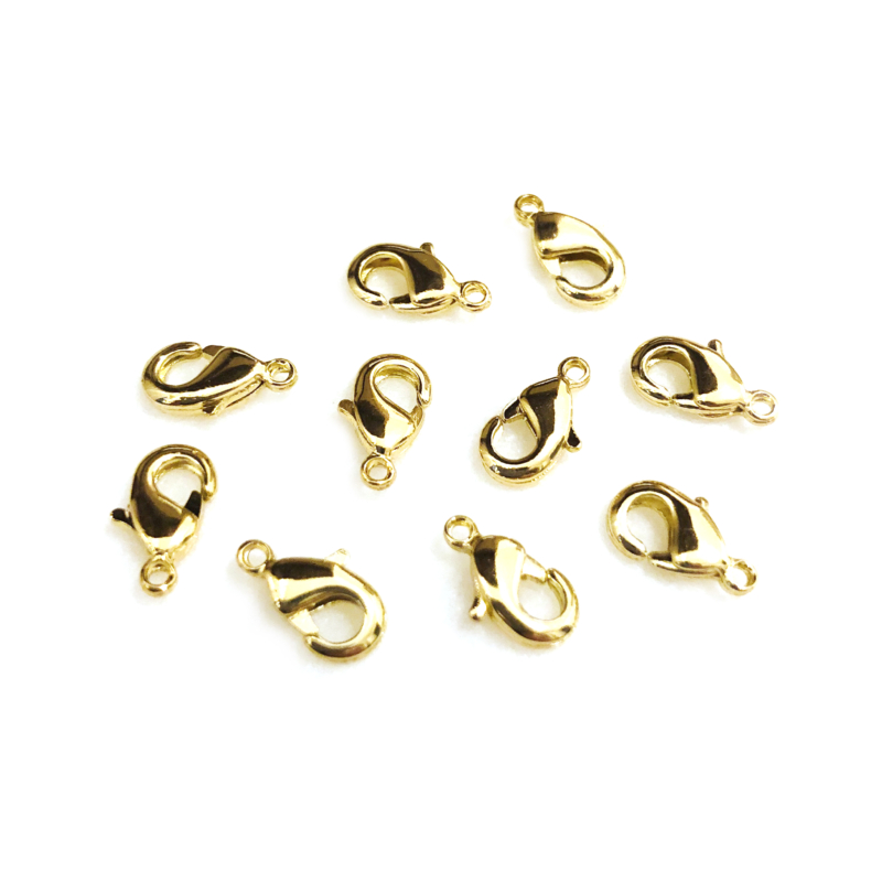 10 Stk. High Quality Karabiner goldfarbig 10mm