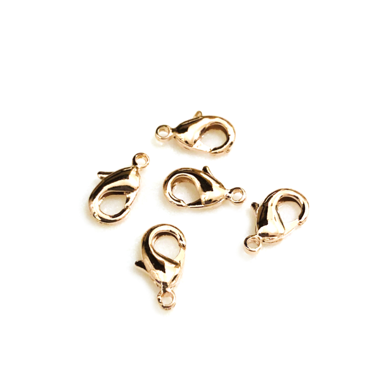 5 Stk. High Quality Karabiner roségold 12mm