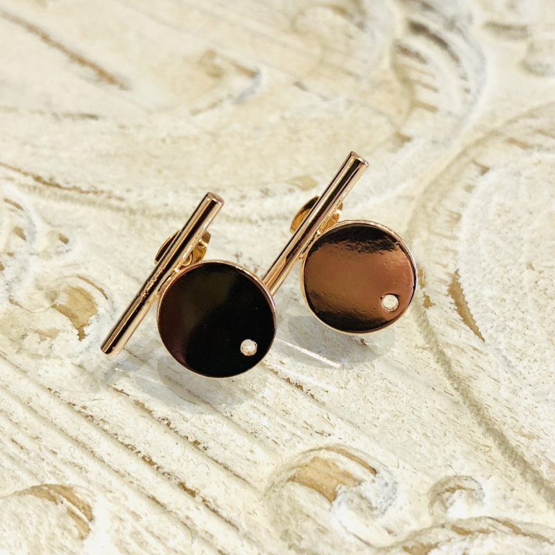 DQ Ohrstecker 20x14mm - roségold