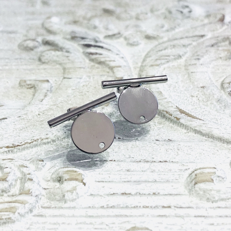DQ Ohrstecker 20x14mm - silber