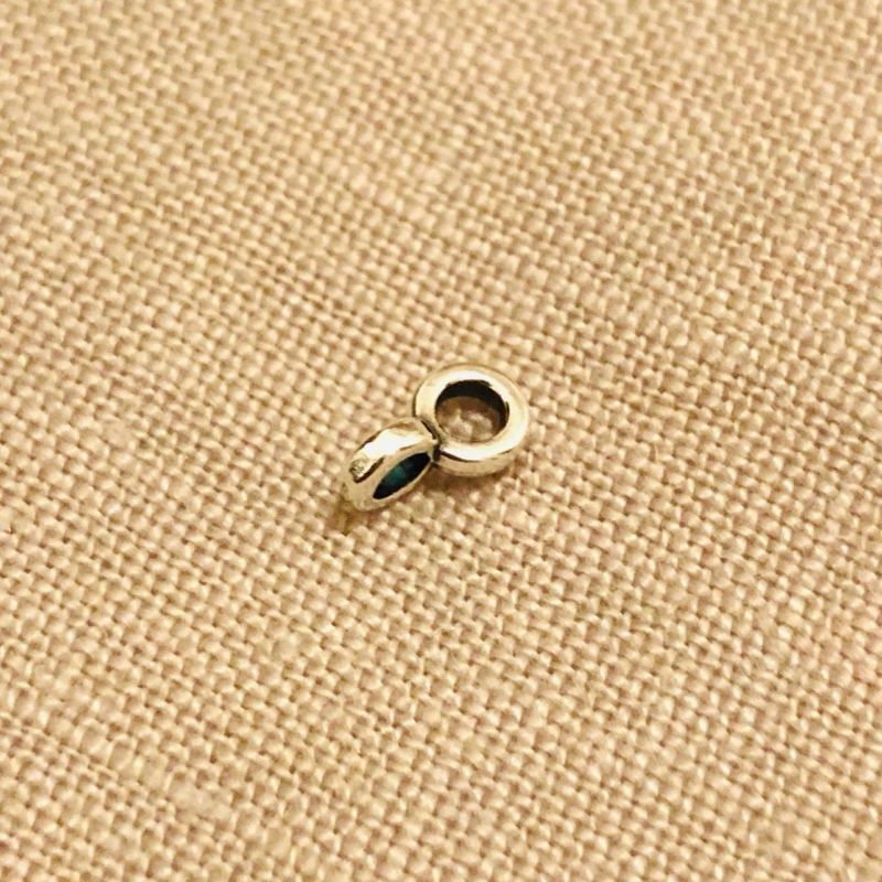 DQ Metall Anhänger Halterung 5x8mm - silber