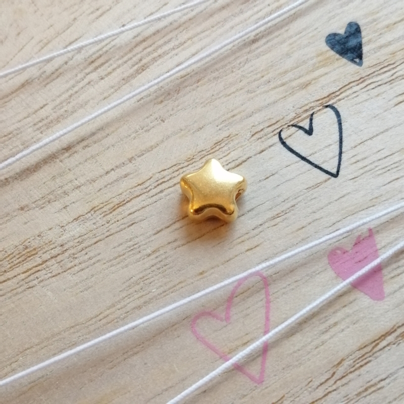 Metall Perle DQ Stern Gold