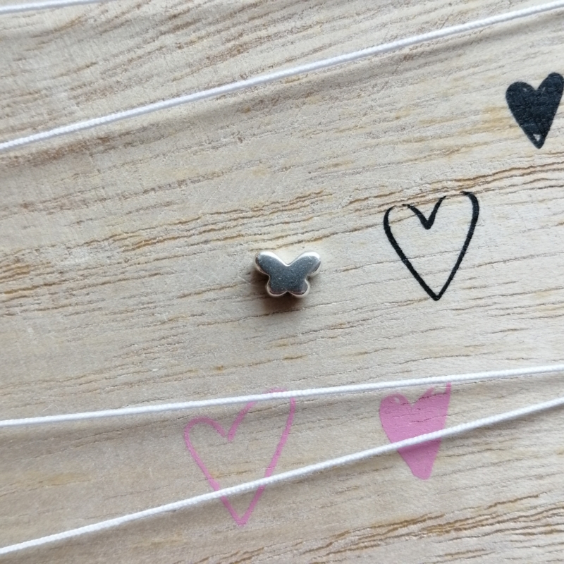 Metall Perle DQ Schmetterling Silber