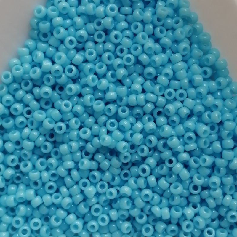 Toho Rocailles 15/0 - 1,5 mm - 5g - Farbe: 43 Opaque Blue Turquoise