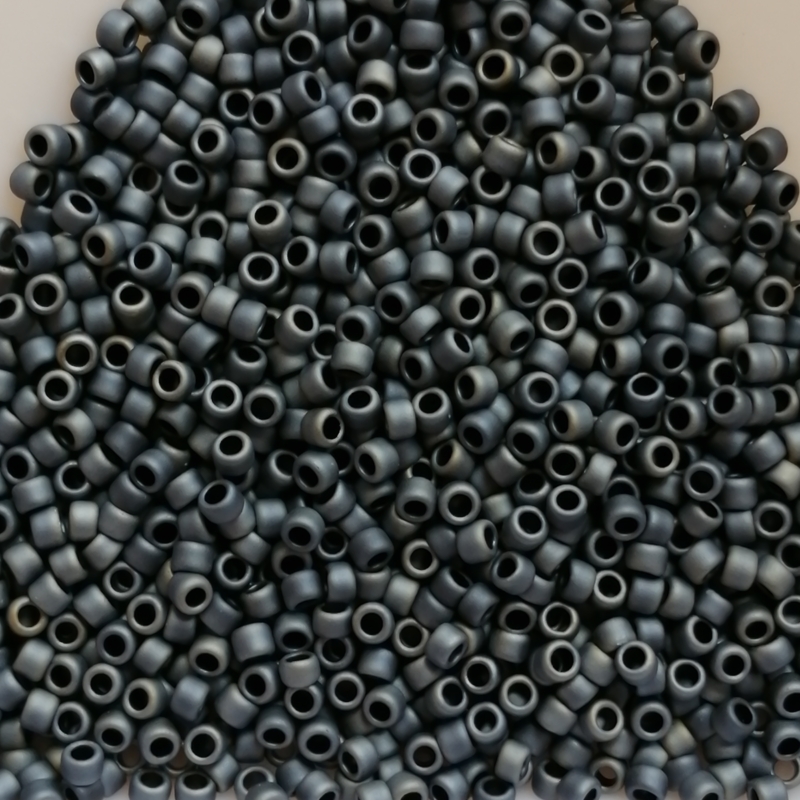 Toho Rocailles 15/0 - 1,5 mm - 5g - Farbe: 612 Matte Gun Metal
