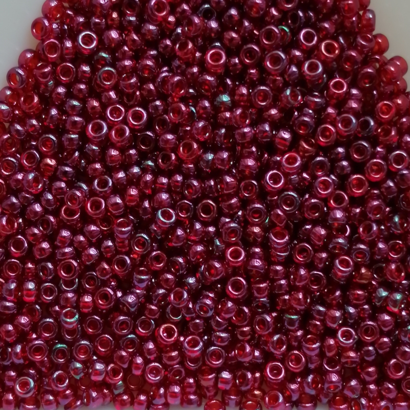 Toho Rocailles 15/0 - 1,5 mm - 5g - Farbe: 332 Gold-Lustered Raspberry