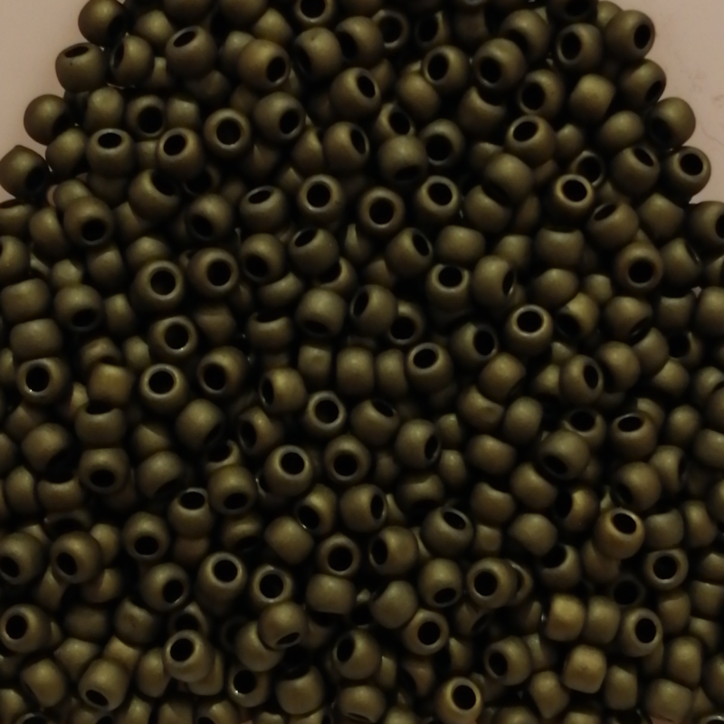 Toho 11/0 - 2,2 mm - 8g - Farbe: 617 Matte-Dark Olive