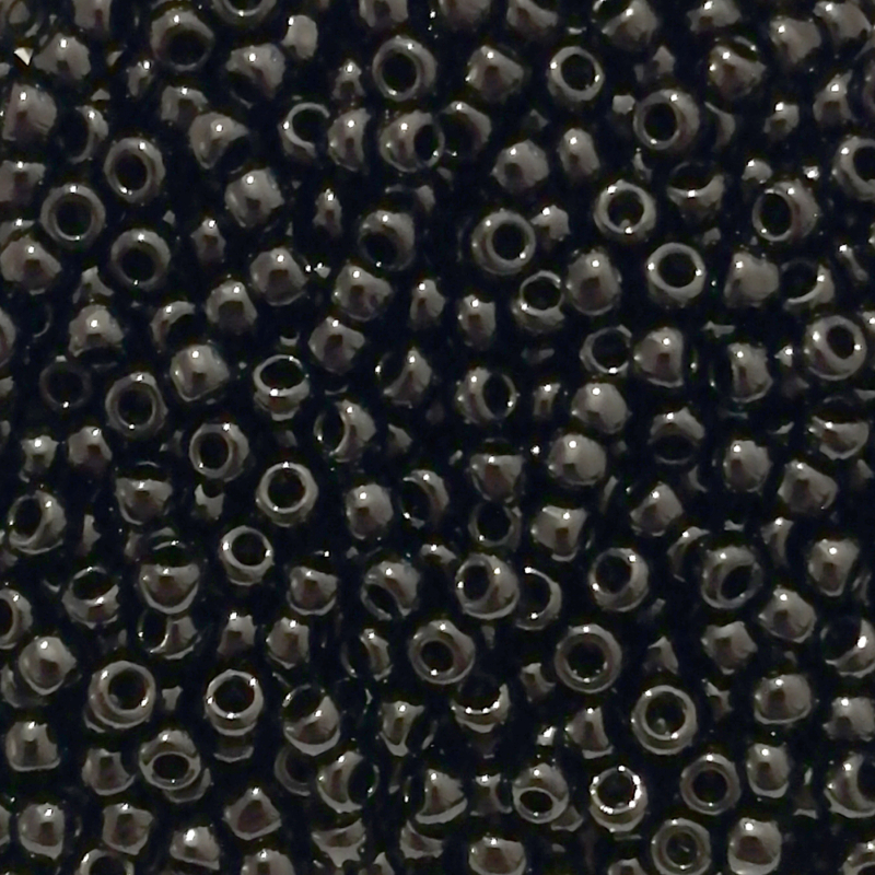 Toho 11/0 - 2,2 mm - 8g - Farbe:49 Opaque Jet (Schwarz)