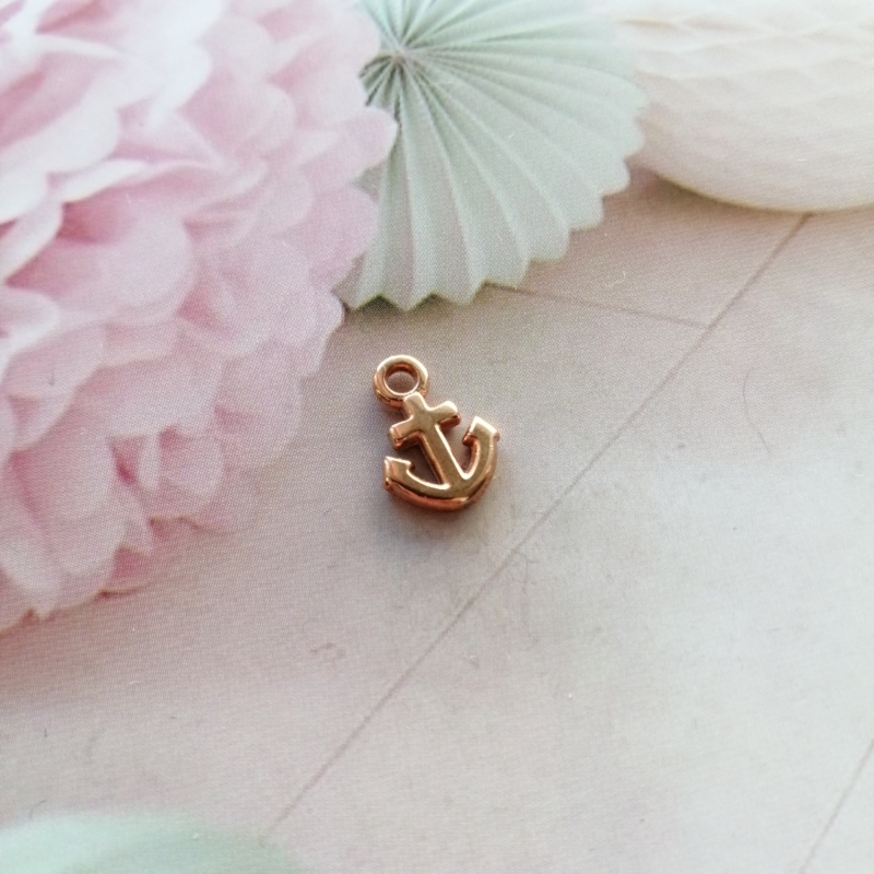 Anhänger Metall DQ Anker Rosegold