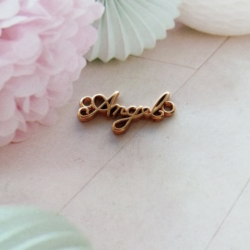 Anhänger Metall DQ Zwischenstück Angel Rosegold