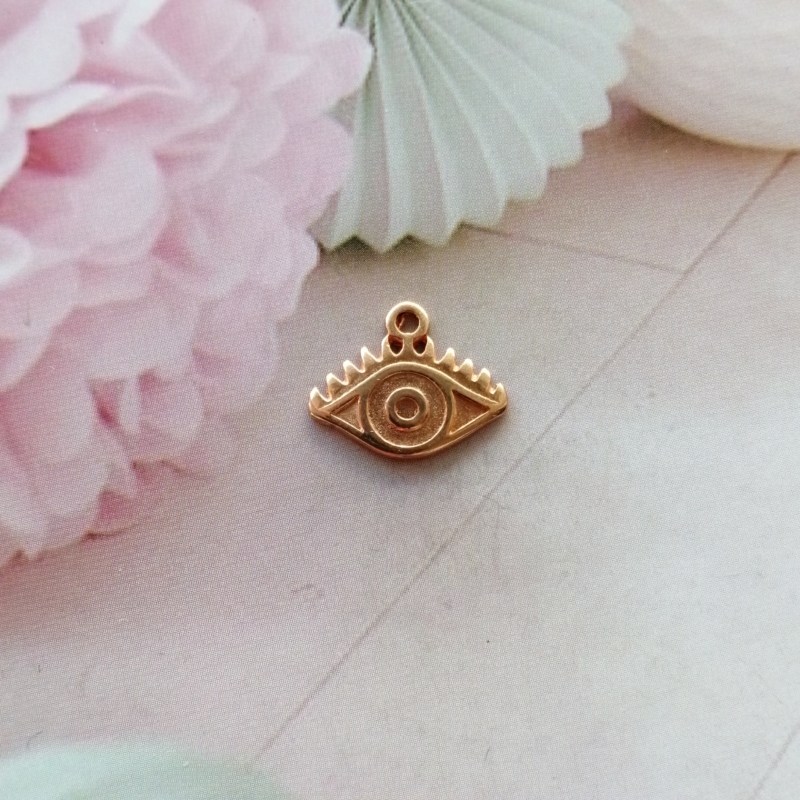 Anhänger Metall DQ Auge Rosegold