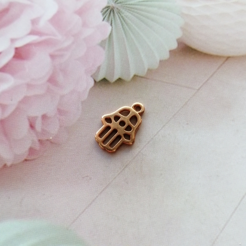 Anhänger Metall DQ Hamsa Rosegold