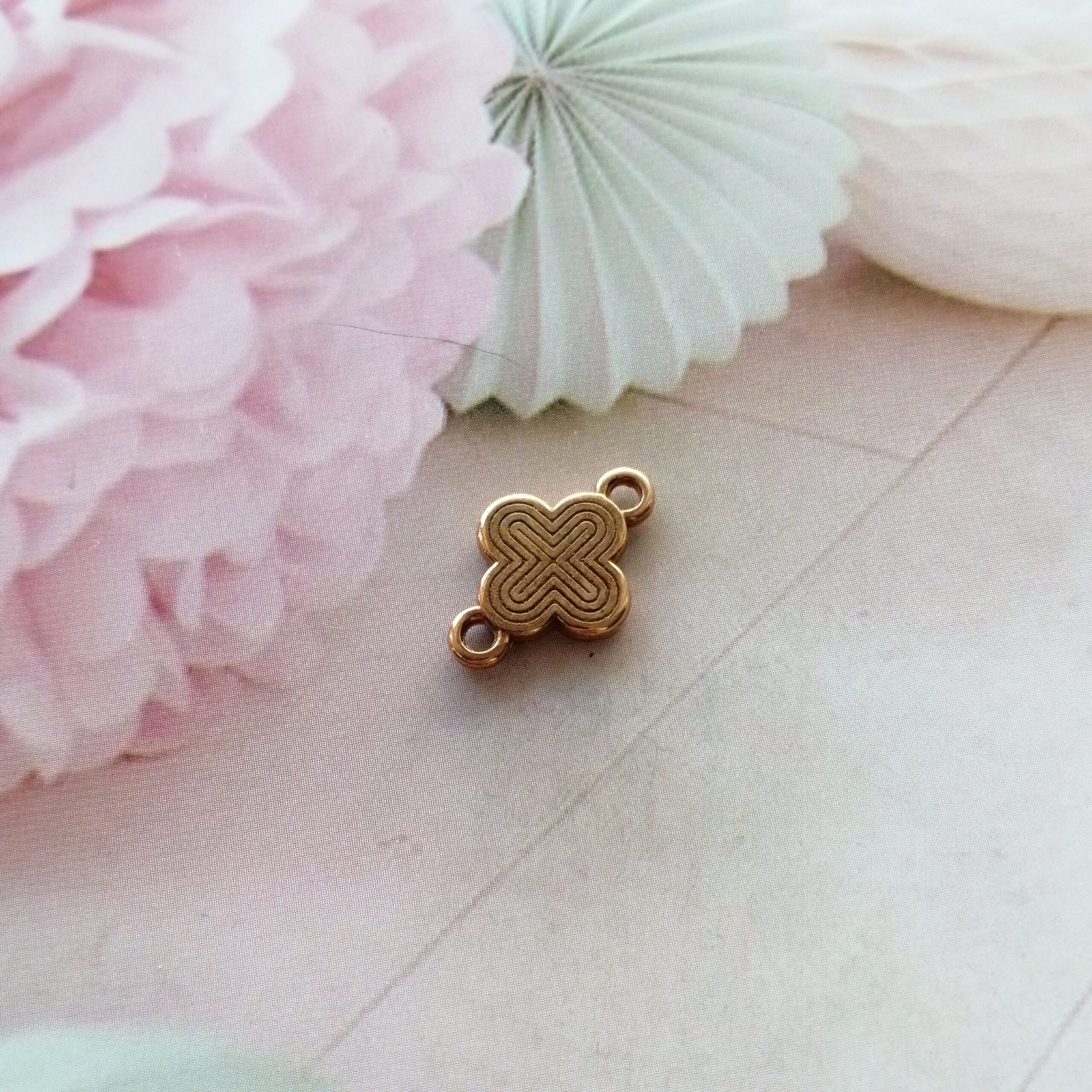 Anhänger Metall DQ Zwischenstück Kreuz Rosegold