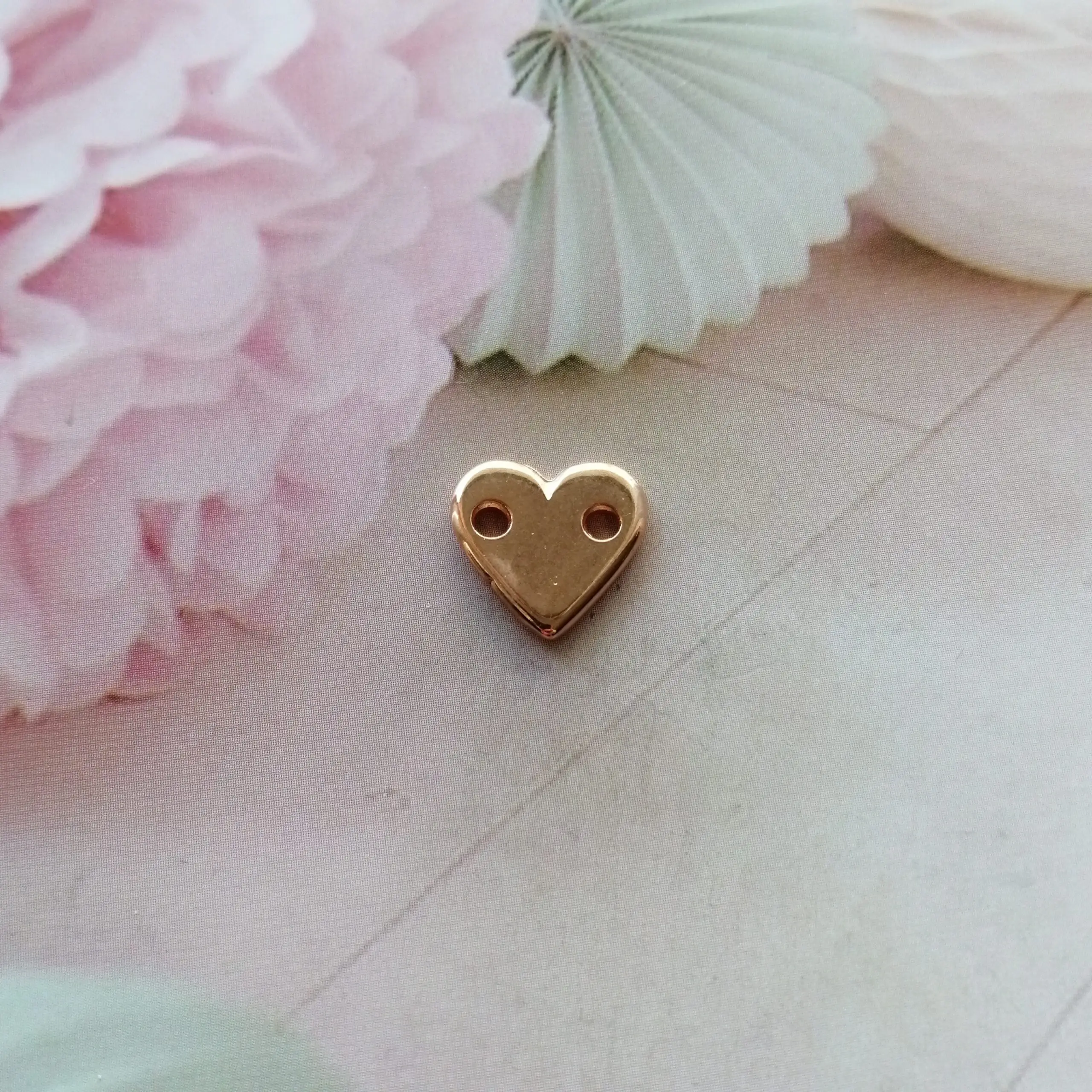 Anhänger Metall DQ Zwischenstück Herz Rosegold