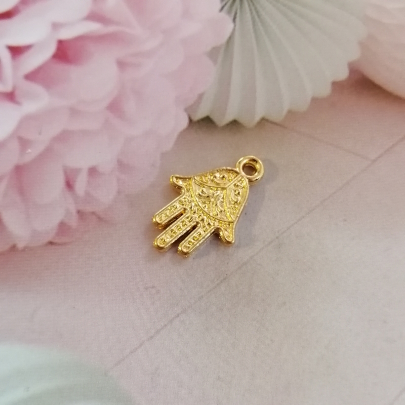 Anhänger Metall DQ Hamsa Gold