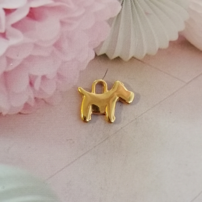 Anhänger Metall DQ Hund Gold